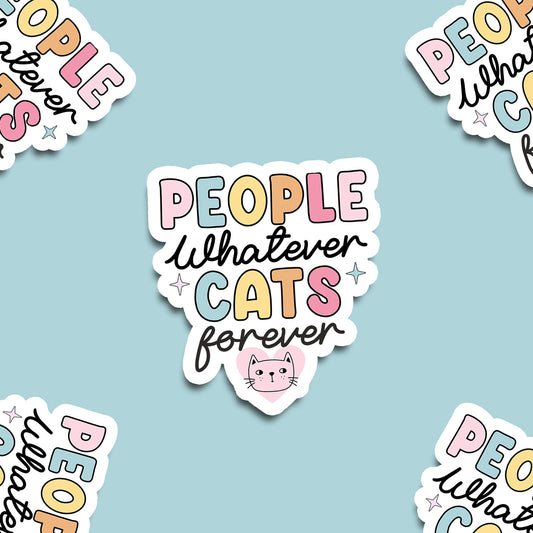 Cats Forever Vinyl Sticker